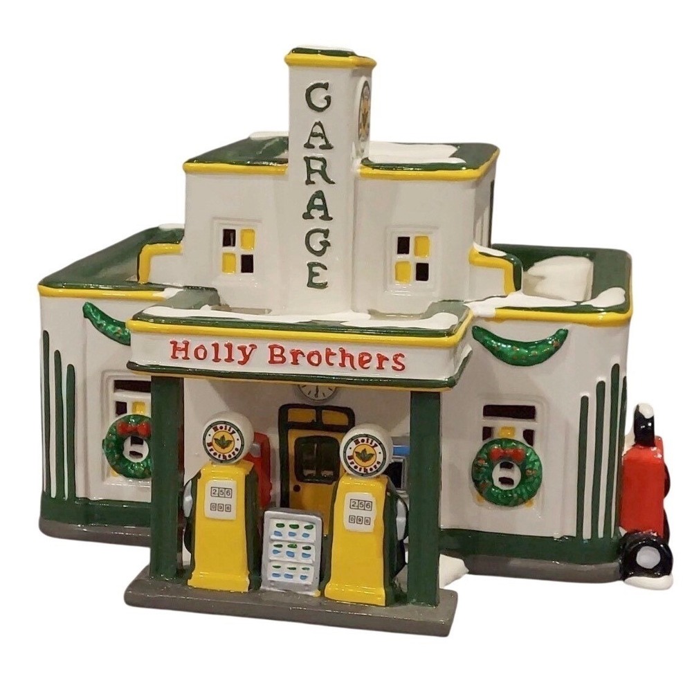 Department 56 Original Snow Village Holly Brothers Garage 54854 Retired 1995